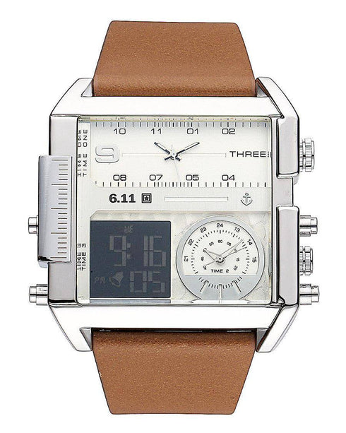 611 date 8145 countdown waterproof backlight luminous double display electronic watch - EsaModa